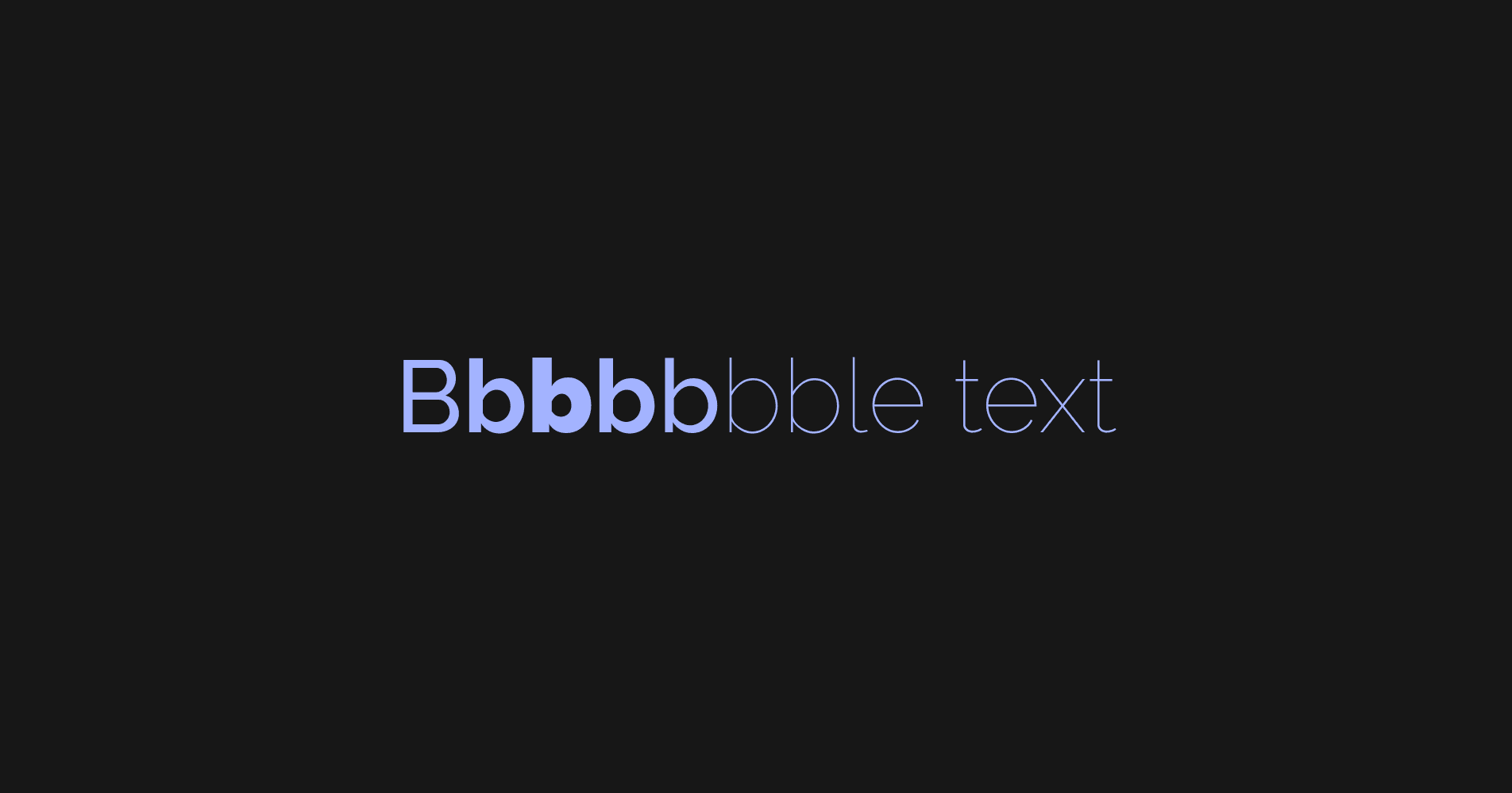 Bubble Text